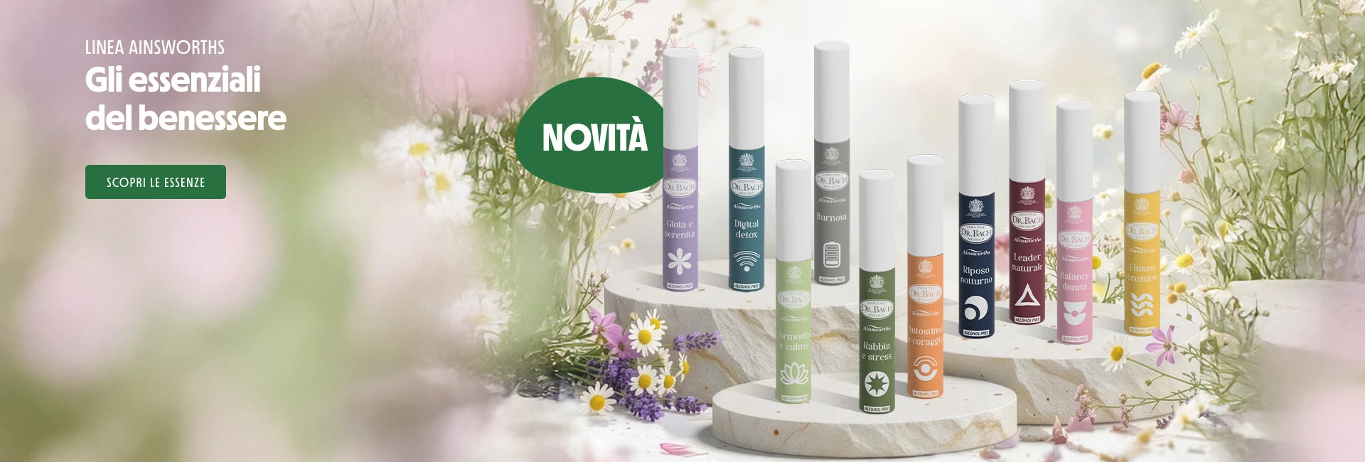 Ainsworths, storica farmacia inglese e punto di riferimento internazionale nella produzione di rimedi omeopatici e Fiori di Bach. 
