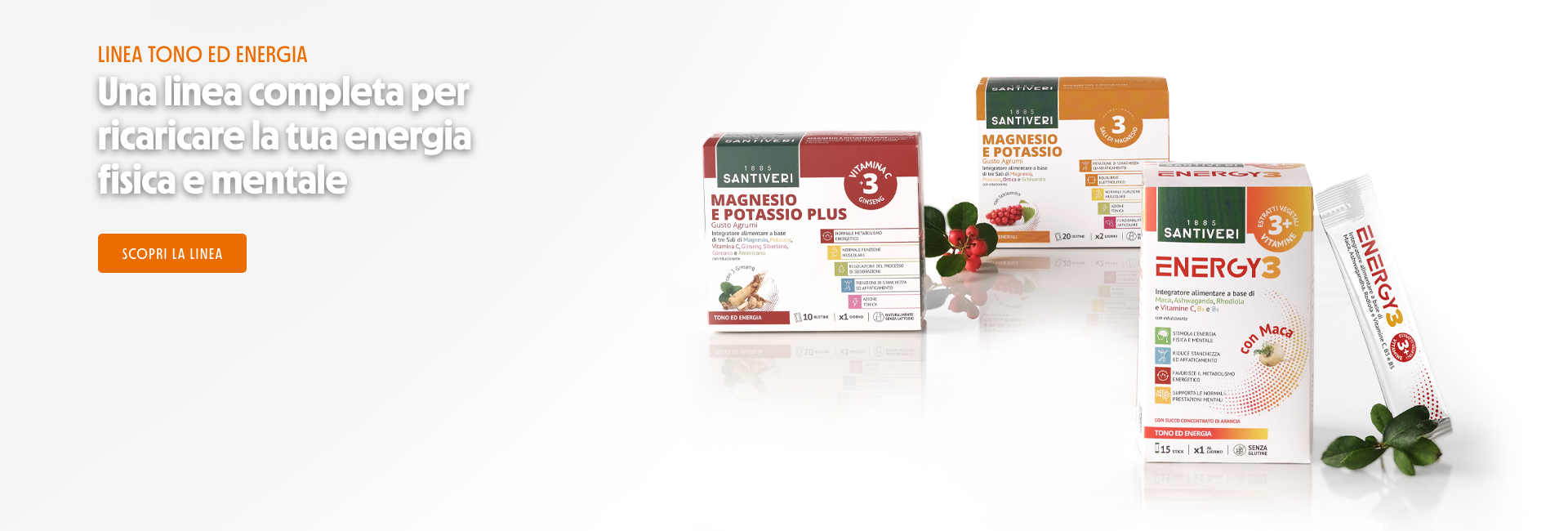Vitamine e Sali Minerali Santiveri: integratori naturali di alta qualità per il tuo benessere quotidiano. Formule studiate per supportare le funzioni del tuo organismo.