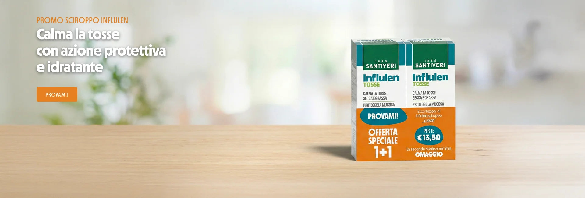 PROMO SCIROPPO INFLULEN (in arancio) Calma la tosse con azione protettiva e Idratante